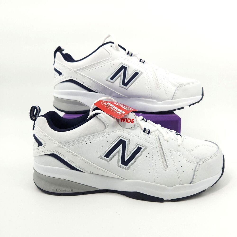 New Balance 608 Shoes Mens Size 10.5 4E White Navy Training Sneakers MX608WN5